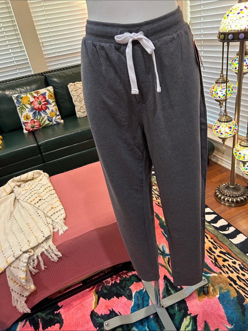 Puma/ Men's Charcoal Gray Drawstring Jogger Pants